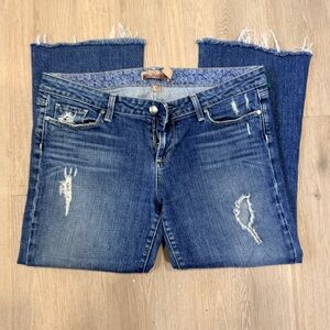 PAIGE Dark Blue Distressed Women’s Jeans